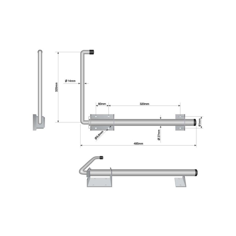 Sistem Blocare Usa Spate, Opritor Usa, Schmitz, L 485mm