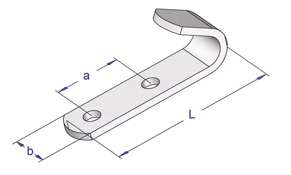 Carlig metalic, latime 13 mm