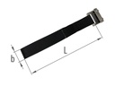 Chinga tensionare prelata cu carlig plat, inox