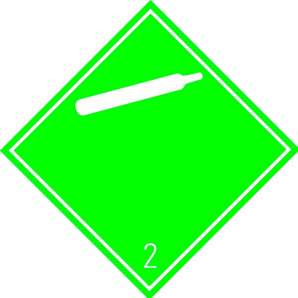 Eticheta ADR Autocolanta Pericol Transport Gaze Neinflamabile Netoxice Clasa 2.2a, 300x300mm ( 30x30cm )