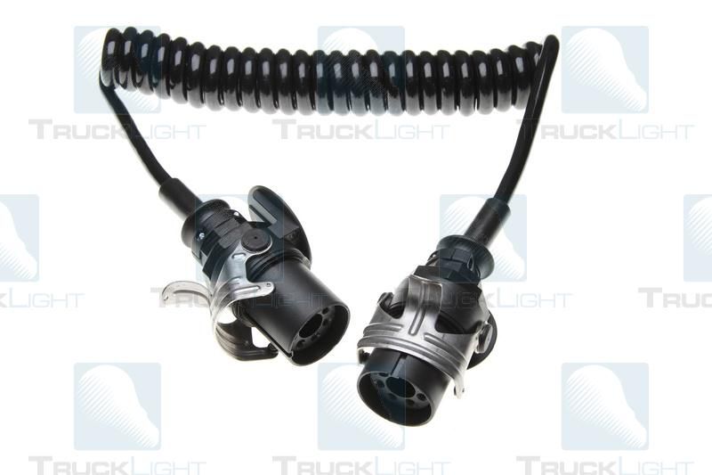 Cablu Electric Spiralat, EBS / ABS, 7 Pini Mama, Feminini, 24V, 4m, Din Plastic, TRUCKLIGHT