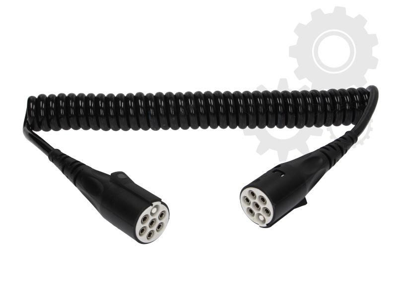 Cablu Electric Spiralat, Tip S 7/24V, 6 Pini Tip Mama, Feminin, 4m, Din Plastic, HELLLA