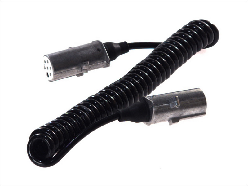 Cablu Electric Spiralat, Tip S 7/24V, 6 Pini Tip Mama, Feminin, 3.5m, Din Aluminiu, HELLLA