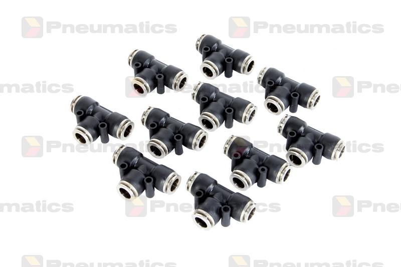 Conectori Furtun Aer, Cupla Rapida, Profil T, Diametru 10mm, Metal-Plastic, Set 10 Bucati