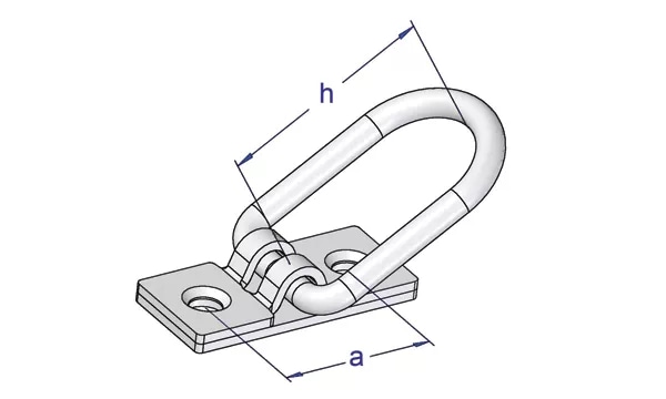 Ureche oblon, Batanta, Brida Prelata, h 45 mm