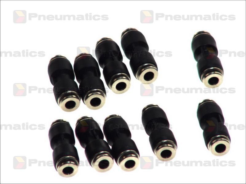 Conectori Furtun Aer, Cupla Rapida, Profil Drept 4mm, Metal-Plastic, Set 10 Bucati