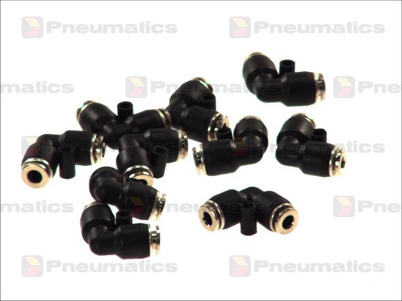 Conectori Furtun Aer, Cupla Rapida, Profil L, Diametru 4mm, Metal-Plastic, Set 10 Bucati