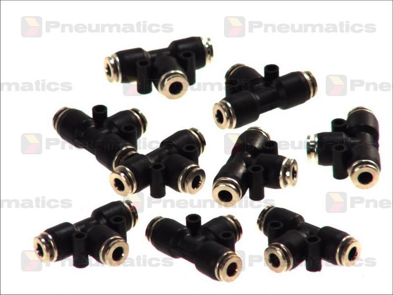 Conectori Furtun Aer, Cupla Rapida, Profil T, Diametru 4mm, Metal-Plastic, Set 10 Bucati