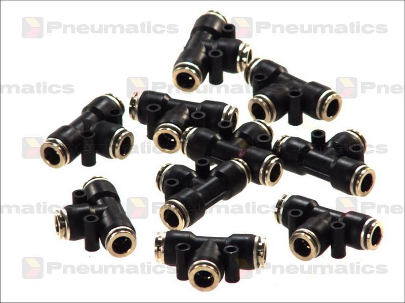 Conectori Furtun Aer, Cupla Rapida, Profil T, Diametru 8mm, Metal-Plastic, Set 10 Bucati