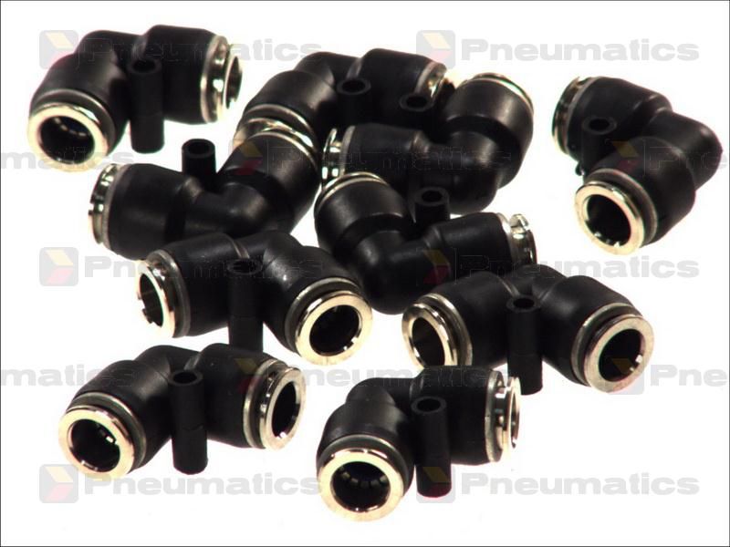 Conectori Furtun Aer, Cupla Rapida, Profil L, Diametru 10mm, Metal-Plastic, Set 10 Bucati