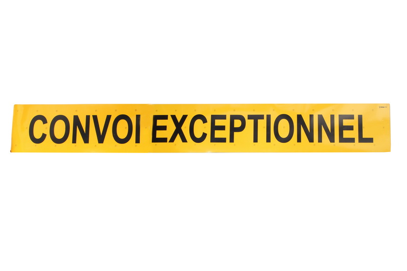 Placa CONVOI EXCEPTIONNEL, Convoi Exceptional, pt. Fata - 1900 x 250 mm ( 190 x 25 cm )