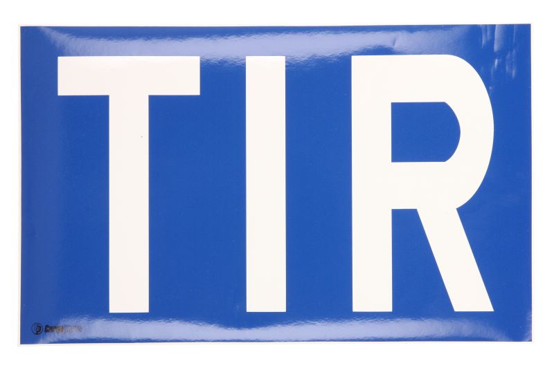 Autocolant TIR, Eticheta Autocolanta TIR, 250 x 400 mm ( 25 x 40 cm )