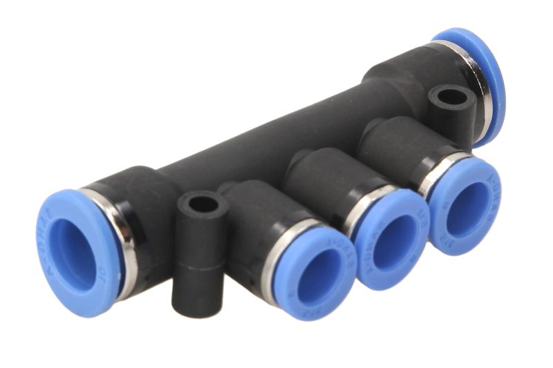 Conectori Furtun Aer, Cupla Rapida, Profil T, Diametru 10 mm/10 mm/8mm/8mm/8mm, Plastic, 1 Bucata