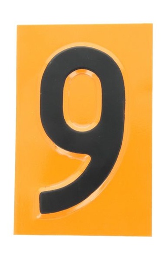 [RPR 2696] Indicator ADR Cifra 9, Interschimbabila Folosita La Placa Europeana ADR, 8 x 12.4 cm ( 80 x 124 mm )