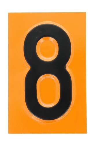 [RPR 2695] Indicator ADR Cifra 8, Interschimbabila Folosita La Placa Europeana ADR, 8 x 12.4 cm ( 80 x 124 mm )
