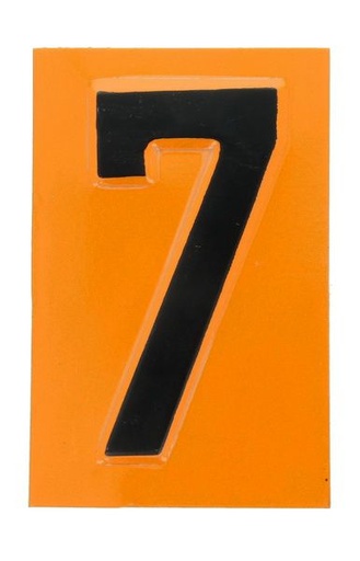 [RPR 2694] Indicator ADR Cifra 7, Interschimbabila Folosita La Placa Europeana ADR, 8 x 12.4 cm ( 80 x 124 mm )