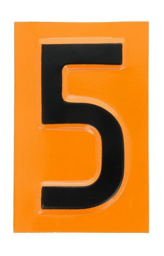 [RPR 2692] Indicator ADR Cifra 5, Interschimbabila Folosita La Placa Europeana ADR, 8 x 12.4 cm ( 80 x 124 mm )
