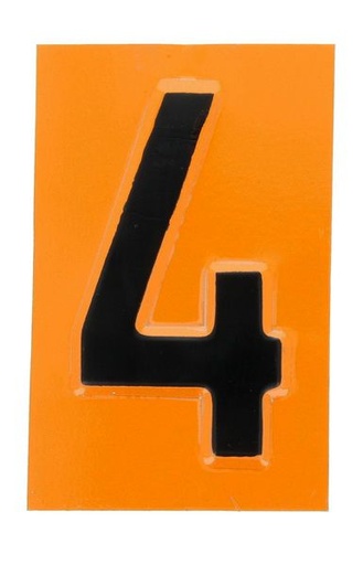 [RPR 2691] Indicator ADR Cifra 4, Interschimbabila Folosita La Placa Europeana ADR, 8 x 12.4 cm ( 80 x 124 mm )