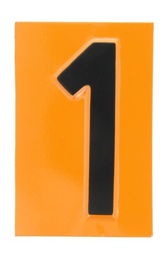 [RPR 2688] Indicator ADR Cifra 1, Interschimbabila Folosita La Placa Europeana ADR, 8 x 12.4 cm ( 80 x 124 mm )