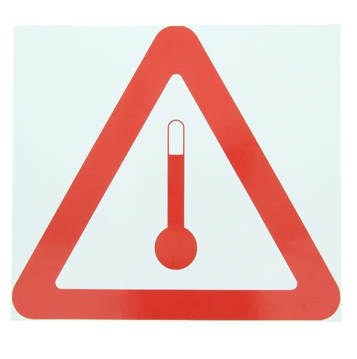 [RPR 2630] Eticheta ADR Autocolanta Pericol Transport Substante Cu Temperatura Ridicata, 300x300mm (30x30cm)