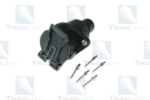 [RPR 2235] Priza Electrica Auto, ABS, 24V, 5 Pini Tip Tata, Masculin, Din Plastic, TRUCKLIGHT