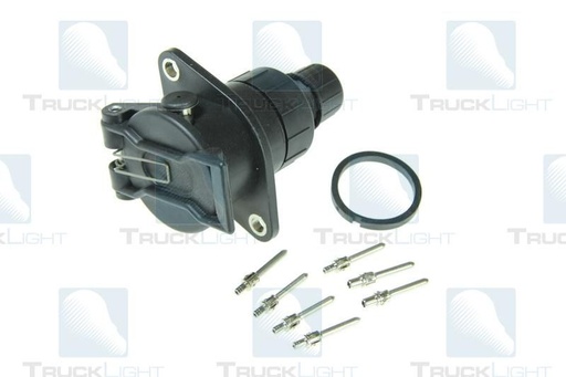 [RPR 2232] Priza Electrica Auto, EBS / ABS, 24V, 7 Pini Tip Tata, Masculin, Din Plastic, TRUCKLIGHT