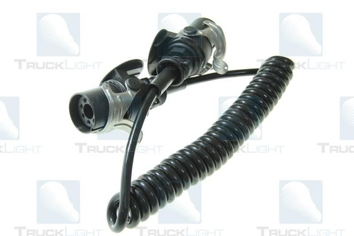 [RPR 2205] Cablu Electric Spiralat, ABS, 5 Pini Tip Mama, Feminin, 24V, Din Plastic, TRUCKLIGHT