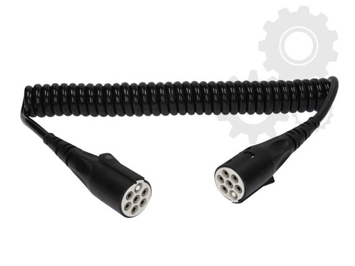 [RPR 2202] Cablu Electric Spiralat, Tip S 7/24V, 6 Pini Tip Mama, Feminin, 4m, Din Plastic, HELLLA