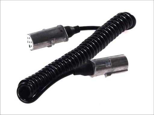 [RPR 2191] Cablu Electric Spiralat, Tip S 7/24V, 6 Pini Tip Mama, Feminin, 3.5m, Din Aluminiu, HELLLA