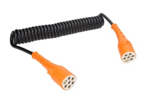 [RPR 2186] Cablu Electric Spiralat, Tip S 7/24V, 6 Pini Tip Mama, Feminin, Din Plastic, TRUCKLIGHT