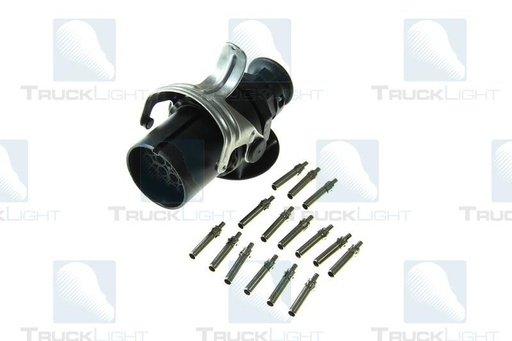 [RPR 2174] Fisa, Stecher, Cablu Electric, ADR, 15/24V, 15 Pini Tip Mama, Feminin, Din Plastic, TRUCKLIGHT