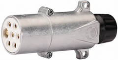 [RPR 2167] Fisa, Stecher, Cablu Electric, Tip S 7/24V, 6 Pini Tip Mama, Feminin, Din Aluminiu, 7x20A, HELLA