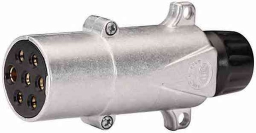 [RPR 2164] Fisa, Stecher, Cablu Electric, Tip N 7/24V, 7 Pini Tip Mama, Feminin, Din Aluminiu, 7x20A, HELLA