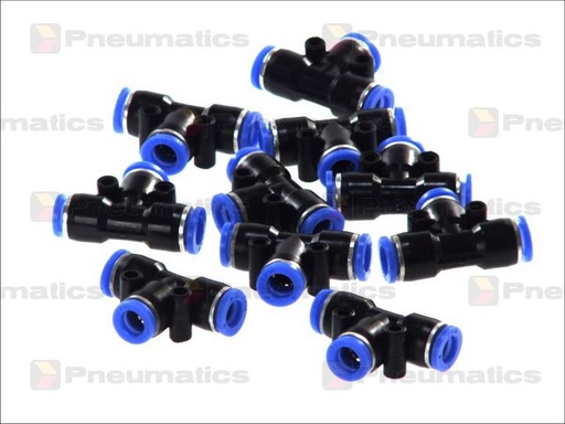 [RPR 1454] Conectori Furtun Aer, Cupla Rapida, Profil T, Diametru 8mm, Plastic, Set 10 Bucati
