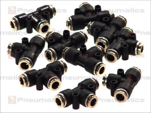 [RPR 1450] Conectori Furtun Aer, Cupla Rapida, Profil T, Diametru 6mm, Metal-Plastic, Set 10 Bucati