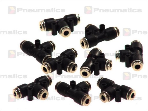[RPR 1449] Conectori Furtun Aer, Cupla Rapida, Profil T, Diametru 4mm, Metal-Plastic, Set 10 Bucati