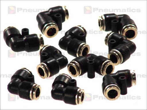 [RPR 1447] Conectori Furtun Aer, Cupla Rapida, Profil L, Diametru 8mm, Metal-Plastic, Set 10 Bucati