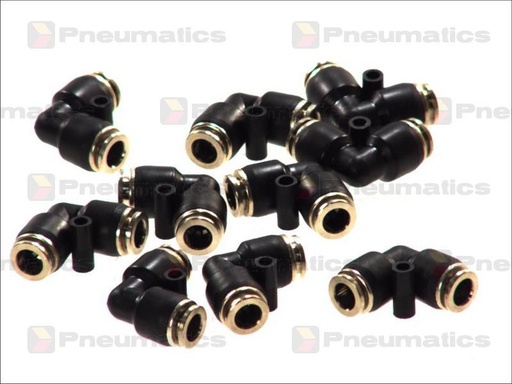 [RPR 1446] Conectori Furtun Aer, Cupla Rapida, Profil L, Diametru 6mm, Metal-Plastic, Set 10 Bucati
