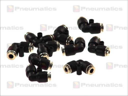 [RPR 1445] Conectori Furtun Aer, Cupla Rapida, Profil L, Diametru 4mm, Metal-Plastic, Set 10 Bucati