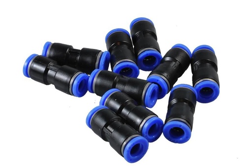 [RPR 1432] Conectori Furtun Aer, Cupla Rapida, Push-In 8mm, Plastic, Set 10 Bucati