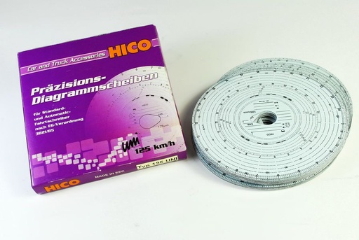 [RPR 1246] Diagrame Tahograf 24h - 125 km/h - 100 buc