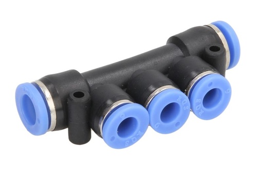 [RPR 3380] Conectori Furtun Aer, Cupla Rapida, Profil T, Diametru 8 mm/8 mm/6mm/6mm/6mm, Plastic, 1 Bucata