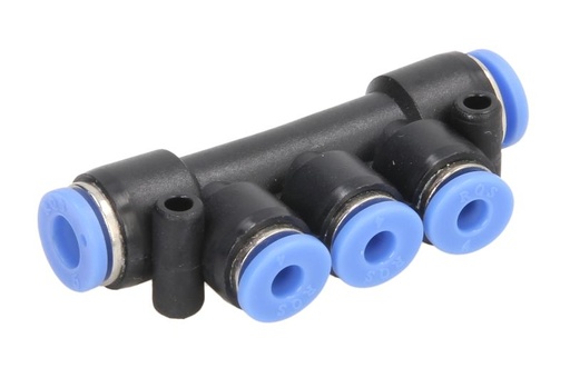 [RPR 3378] Conectori Furtun Aer, Cupla Rapida, Profil T, Diametru 6 mm/6 mm/4mm/4mm/4mm, Plastic, 1 Bucata