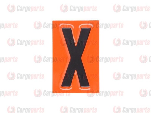 [RPR 3051] Indicator ADR Semn X, Interschimbabila Folosita La Placa Europeana ADR, 8 x 12.4 cm ( 80 x 124 mm )