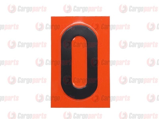 [RPR 3050] Indicator ADR Cifra 0, Interschimbabila Folosita La Placa Europeana ADR, 8x12.4cm (80x124mm)