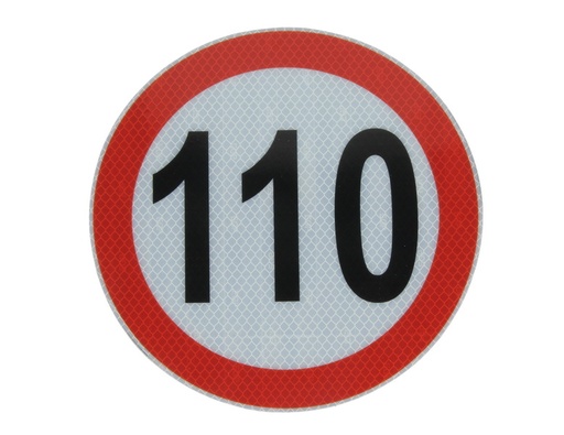 [RPR 3040] Autocolant Limitatoare Viteza Reflectorizant 110 km/h, Diametru 20cm (200mm)